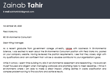 Portfolio for resume writing and job application