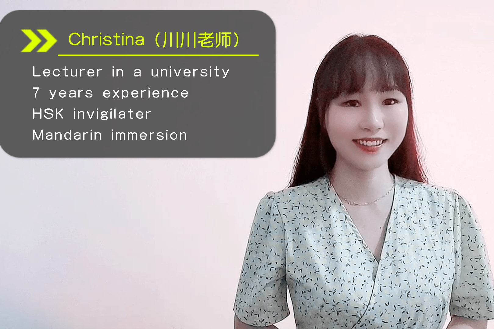 Portfolio for Chinese Mandarin tutor|Uni lectur|7 ys