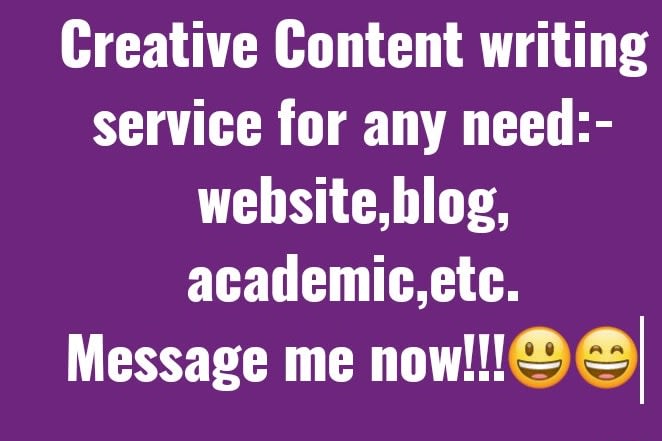 Portfolio for CREATIVE CONTENT WRITING