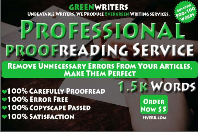 Portfolio for Expert Proofreading & Editing in 24hr
