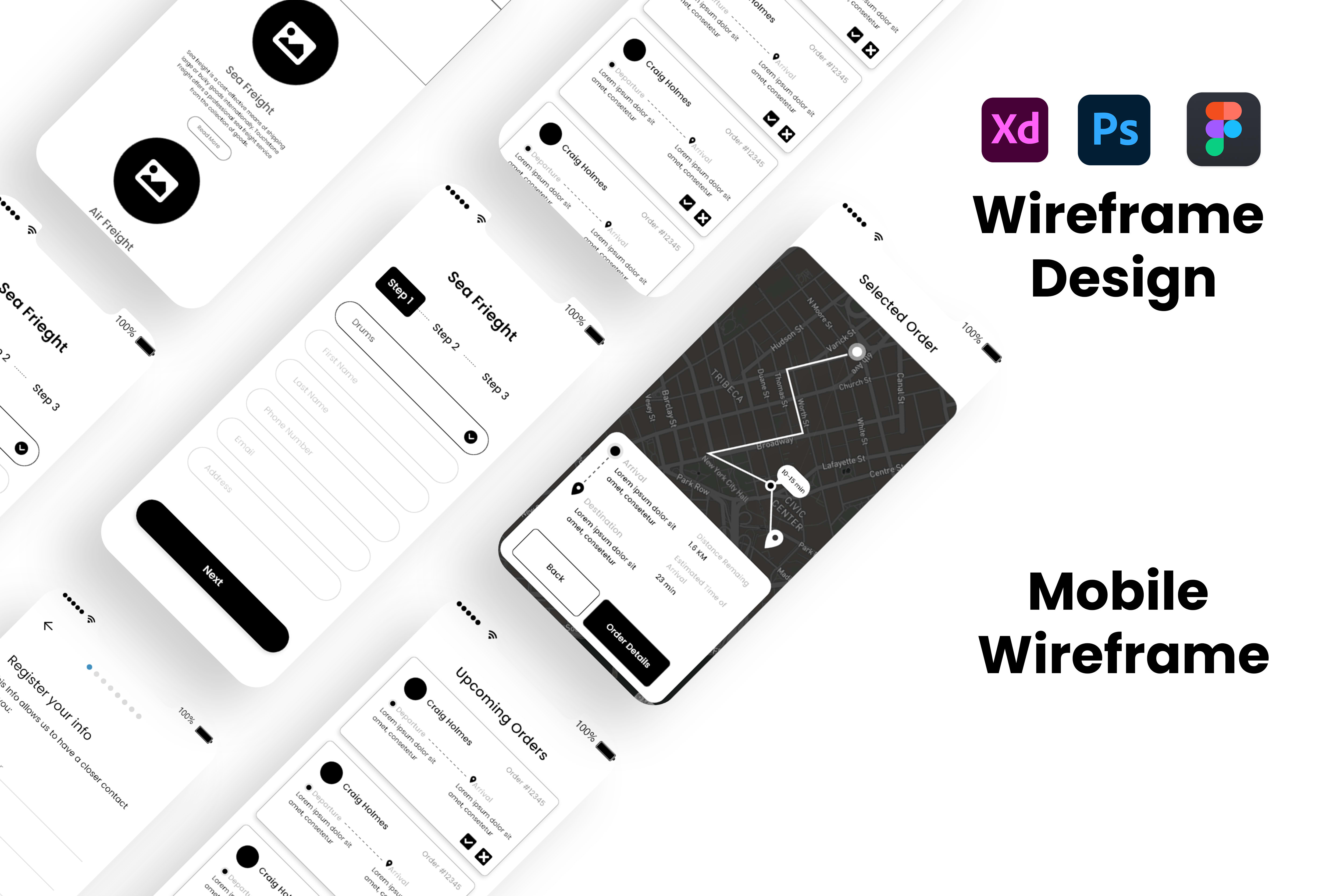 Portfolio for Wireframe Design | Adobe XD & Figma