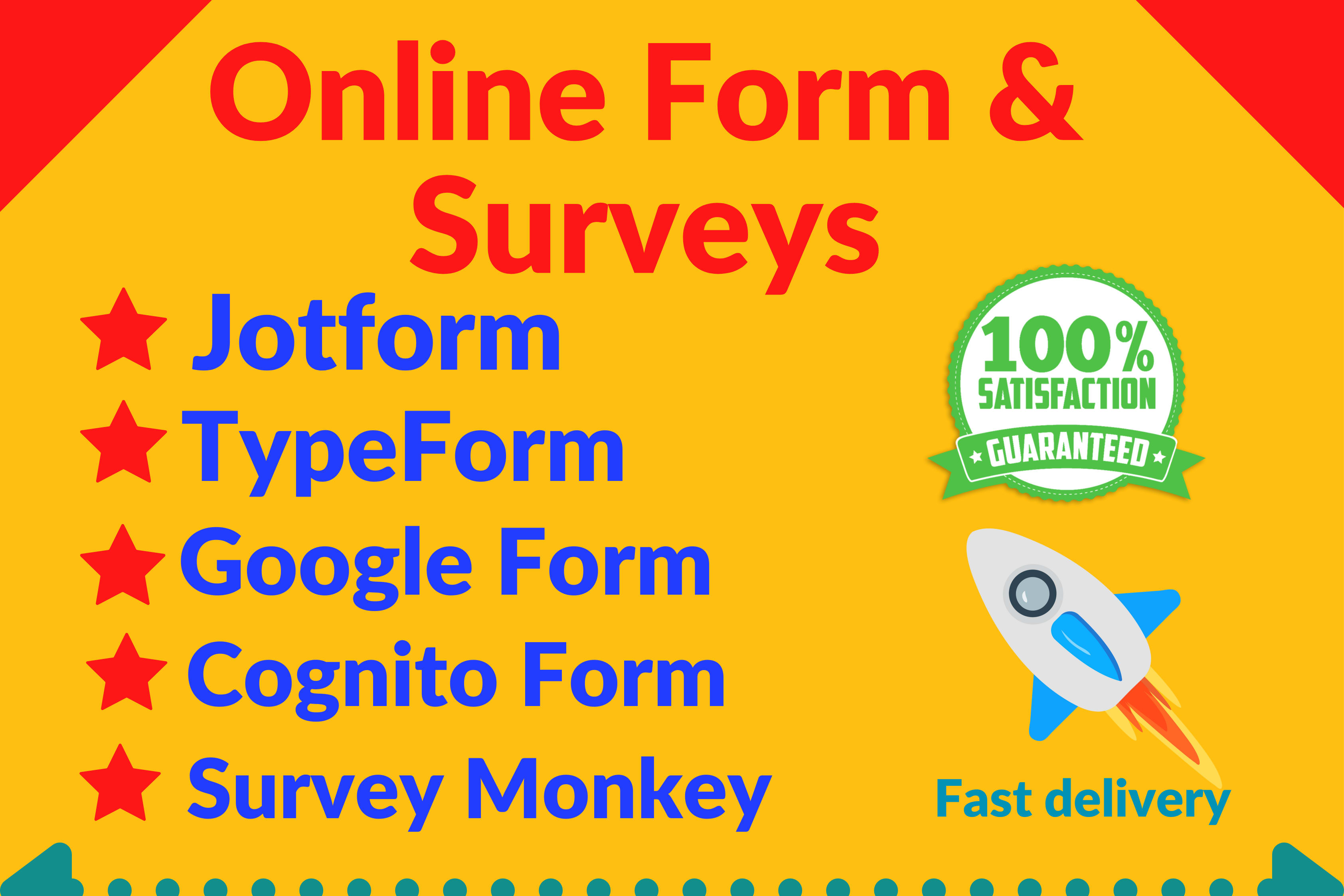 Portfolio for Jotform, Typeform, Google Form develop