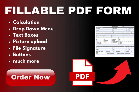 Portfolio for Pdf Editing & Pdf fillable form