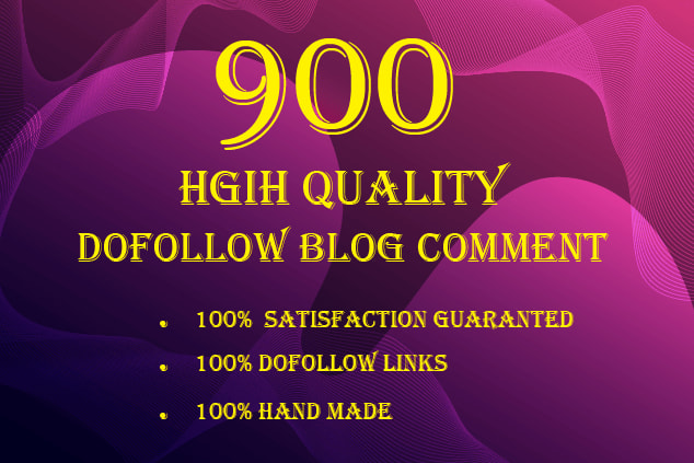 Portfolio for 900 high quality dofollow blog comments