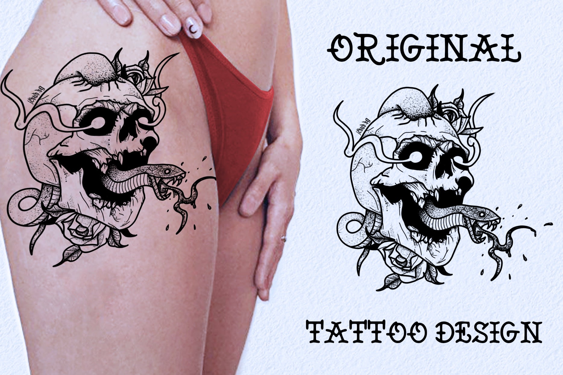 Portfolio for I will draw your original Tattoo Design