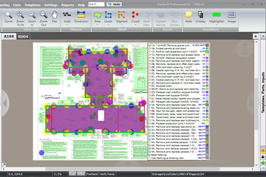 Portfolio for Building Takeoff/Cost Estimator