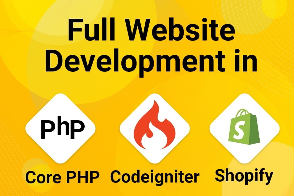 Portfolio for Core PHP, Codeigniter & Shopify