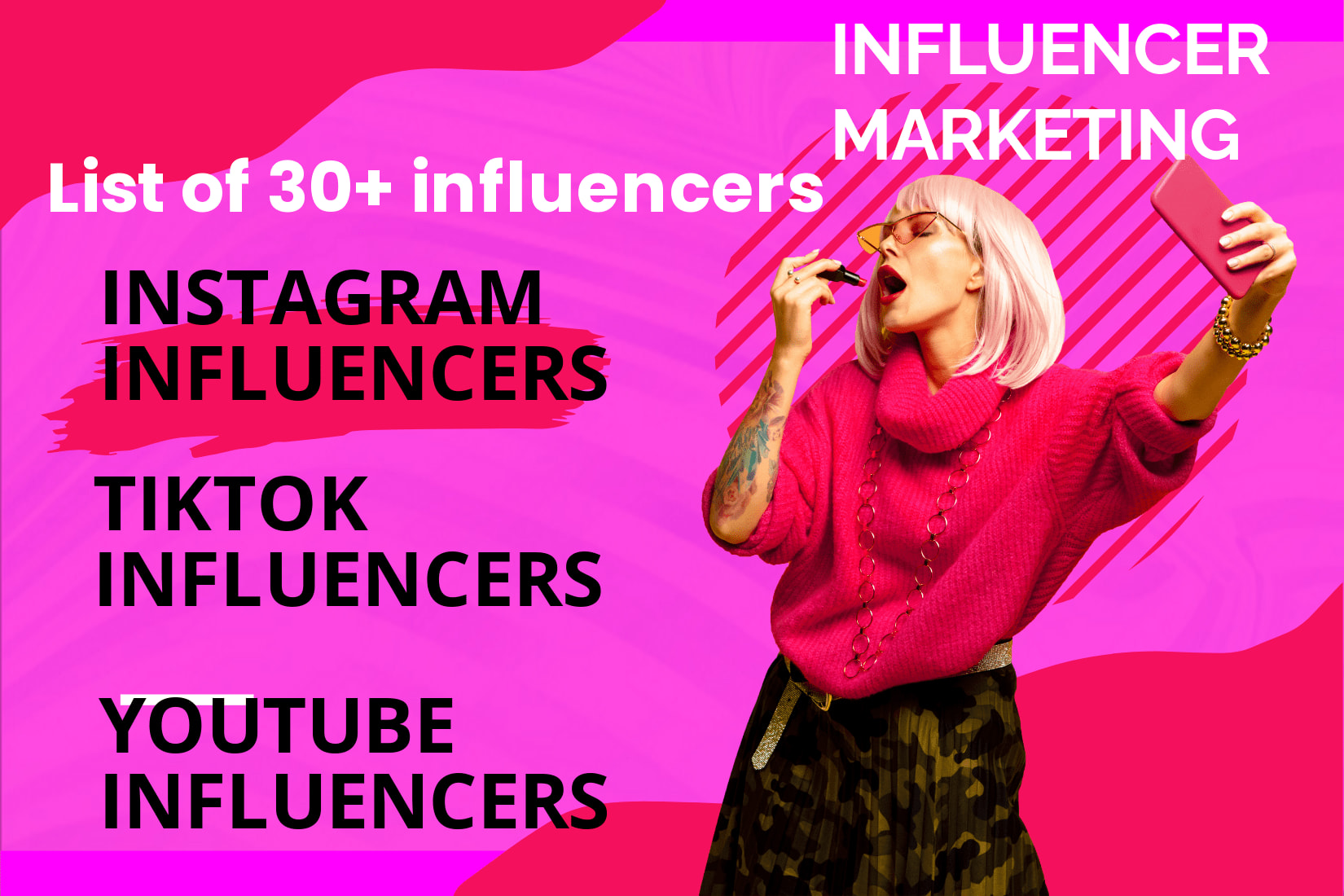 Portfolio for Influencers list for marketing