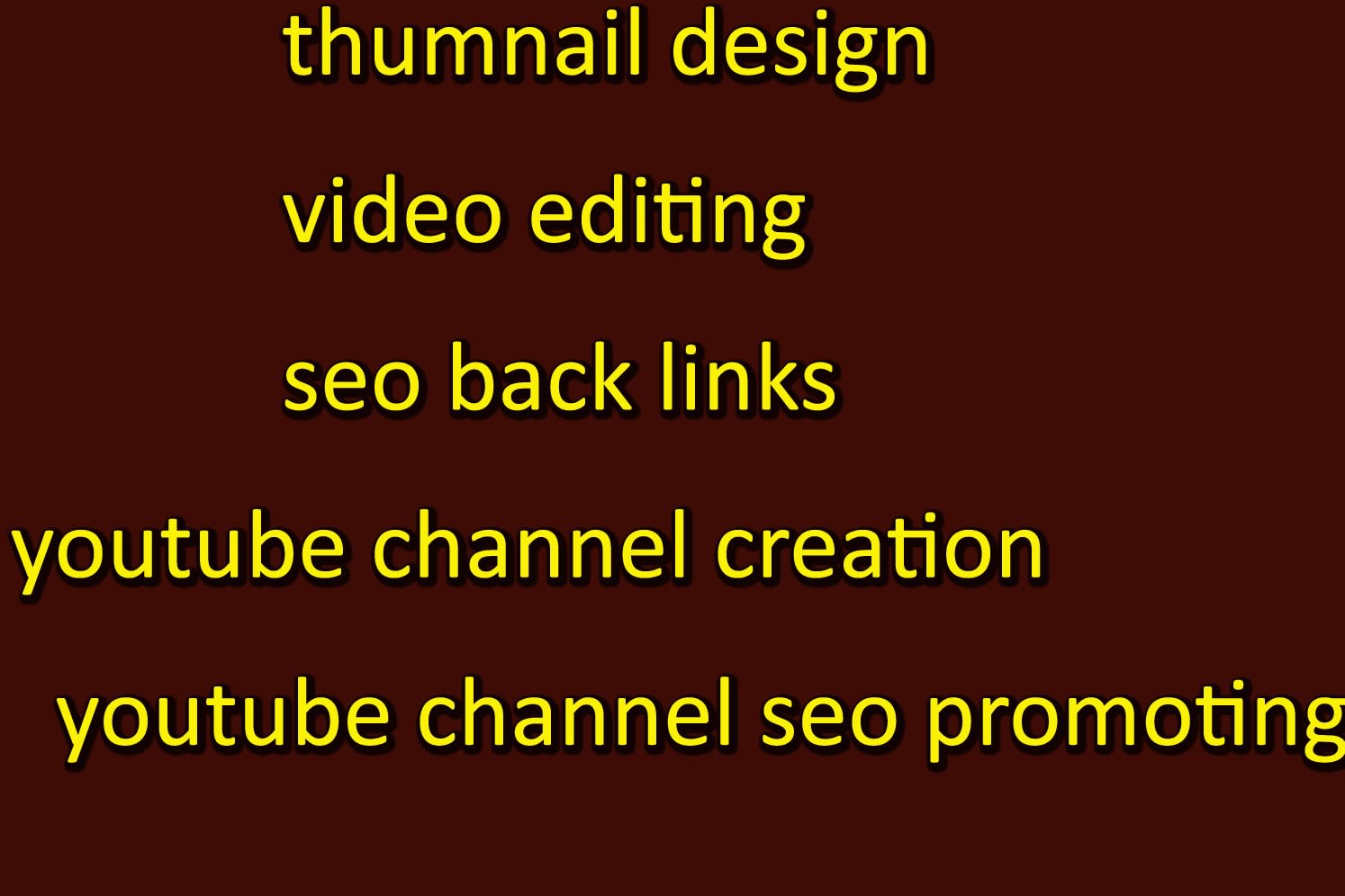 Portfolio for youtube channel manag, seo back links