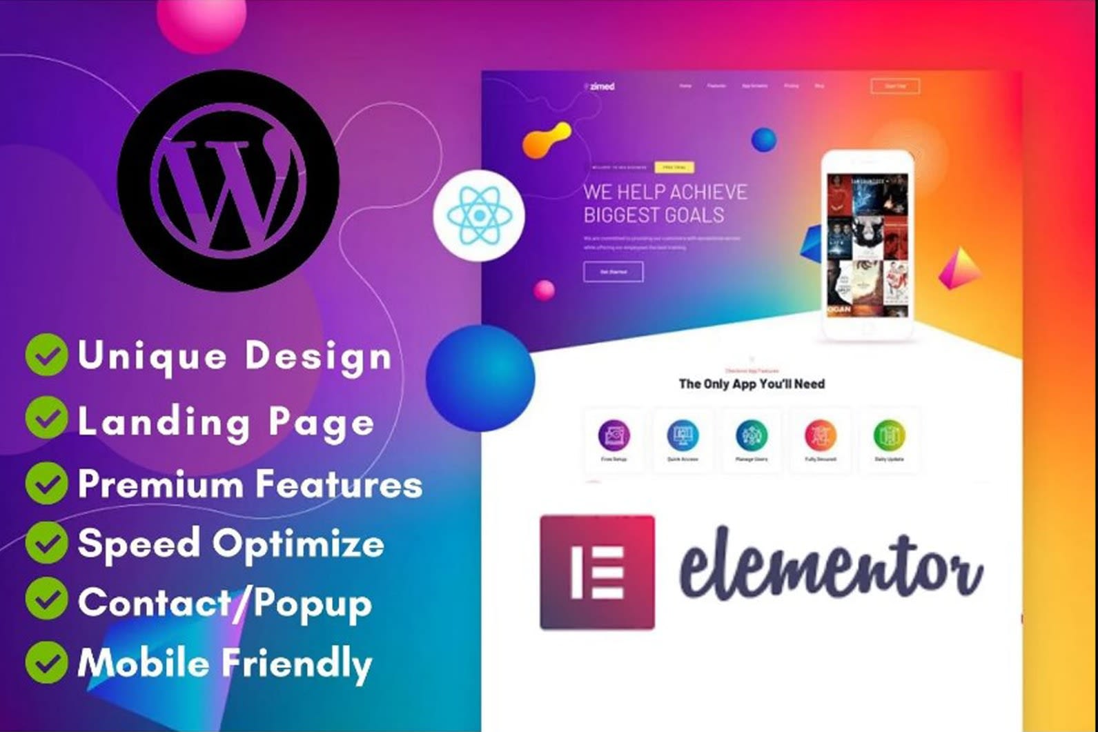 Portfolio for Wordpress Landing Page Using Elementor