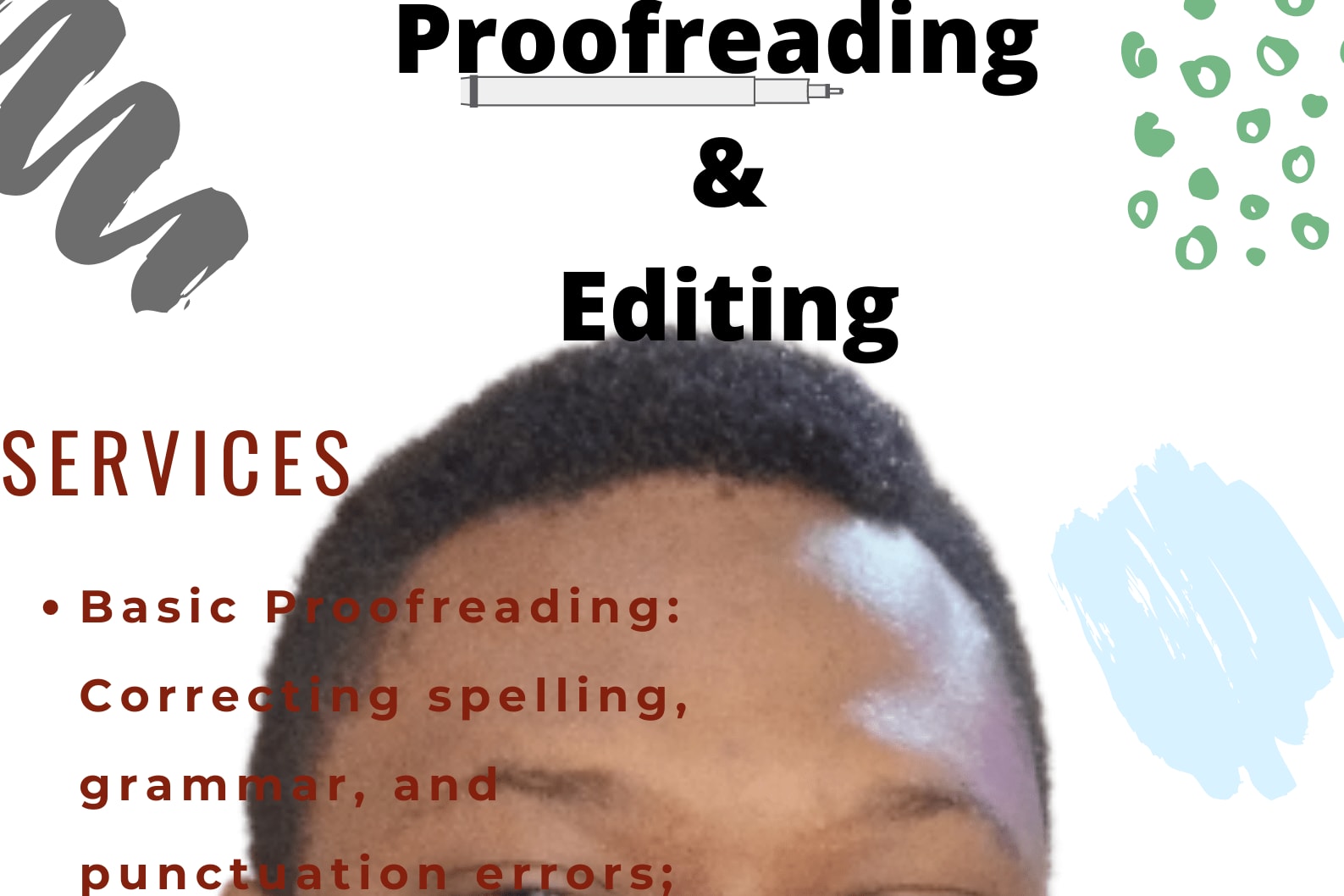 Portfolio for content editing, proofreading