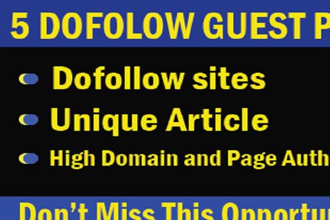 Portfolio for Do 3 dofollow guest post backlinks