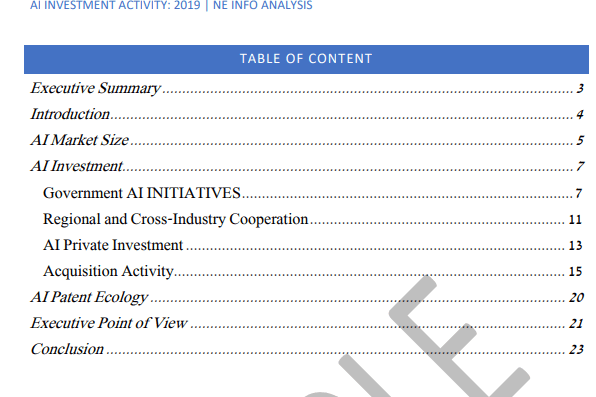 Portfolio for Market/Industry  Research