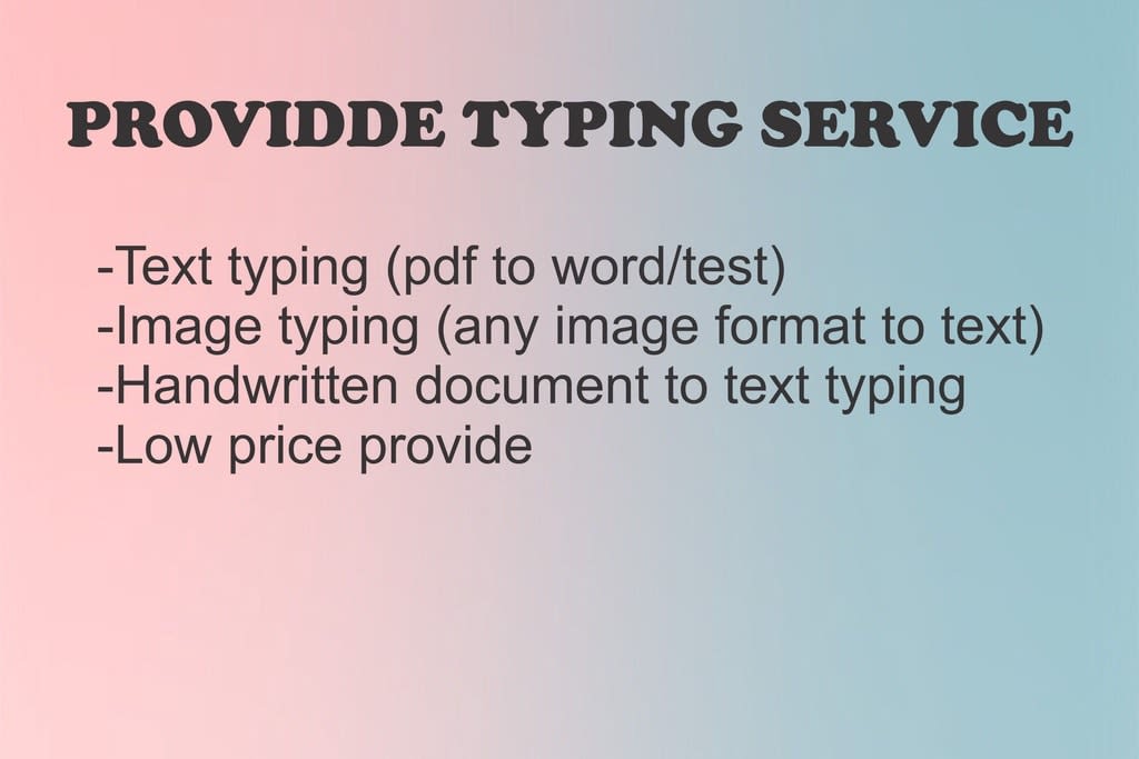 Portfolio for Typing pdf to words