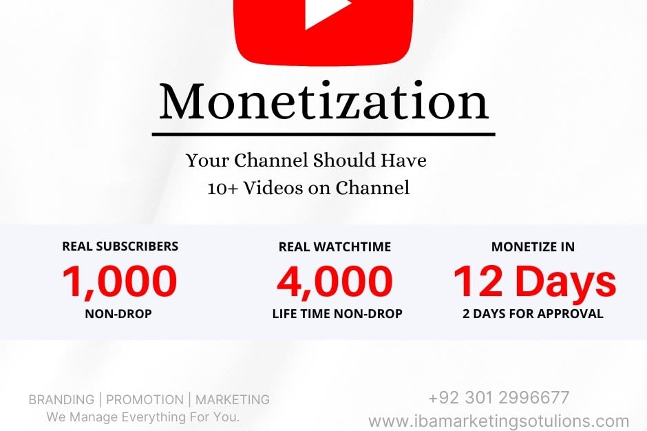 Portfolio for Monetization | YouTube