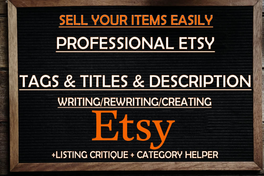 Portfolio for ETSY SEO KEYWORD RESEARCH TITLE DESCRIPT