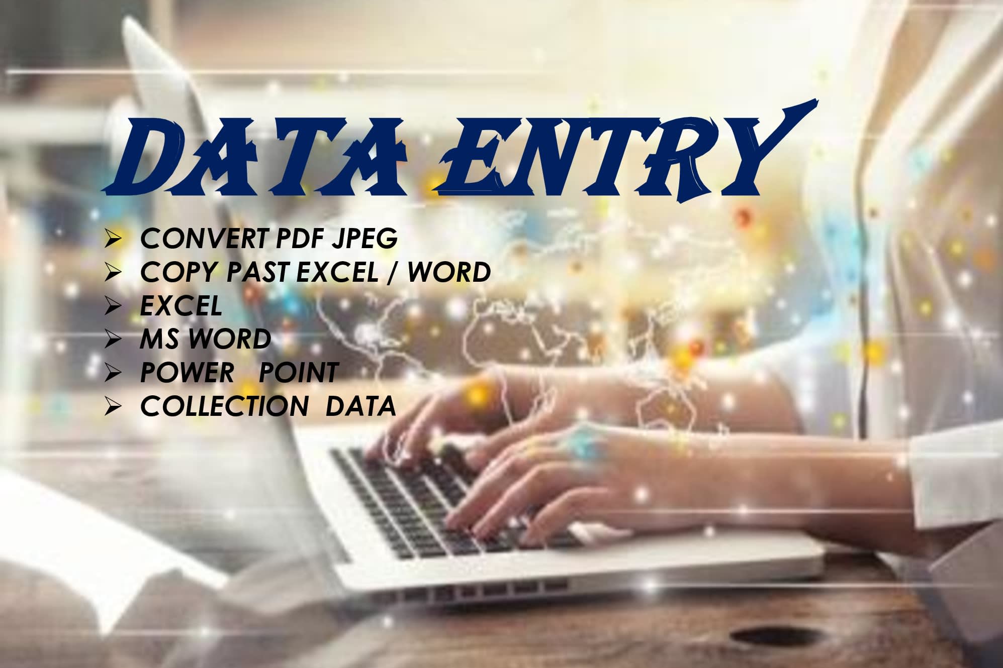 Portfolio for Data entry, excel,power point, ms word,