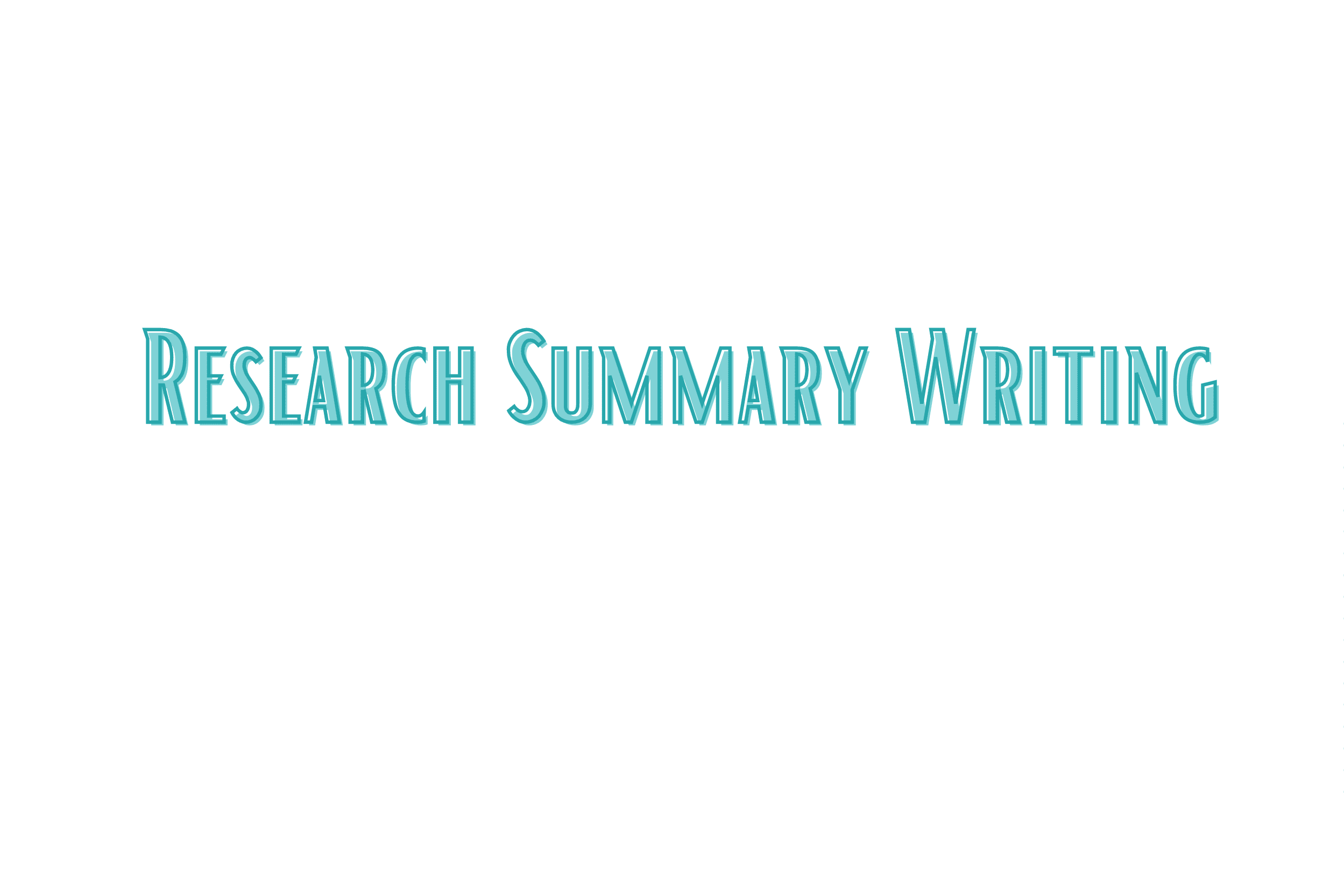 Portfolio for Research and summary writing