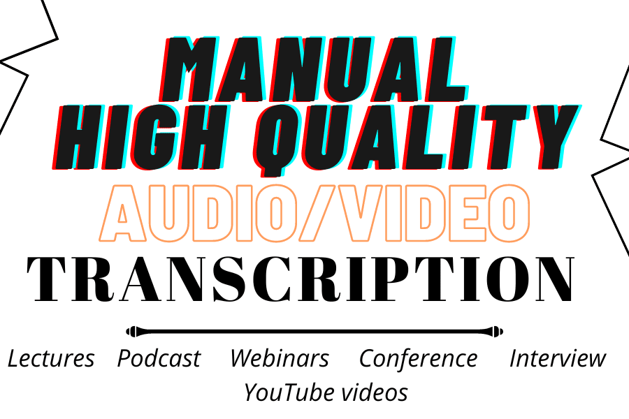 Portfolio for I will Transcribe audio and video