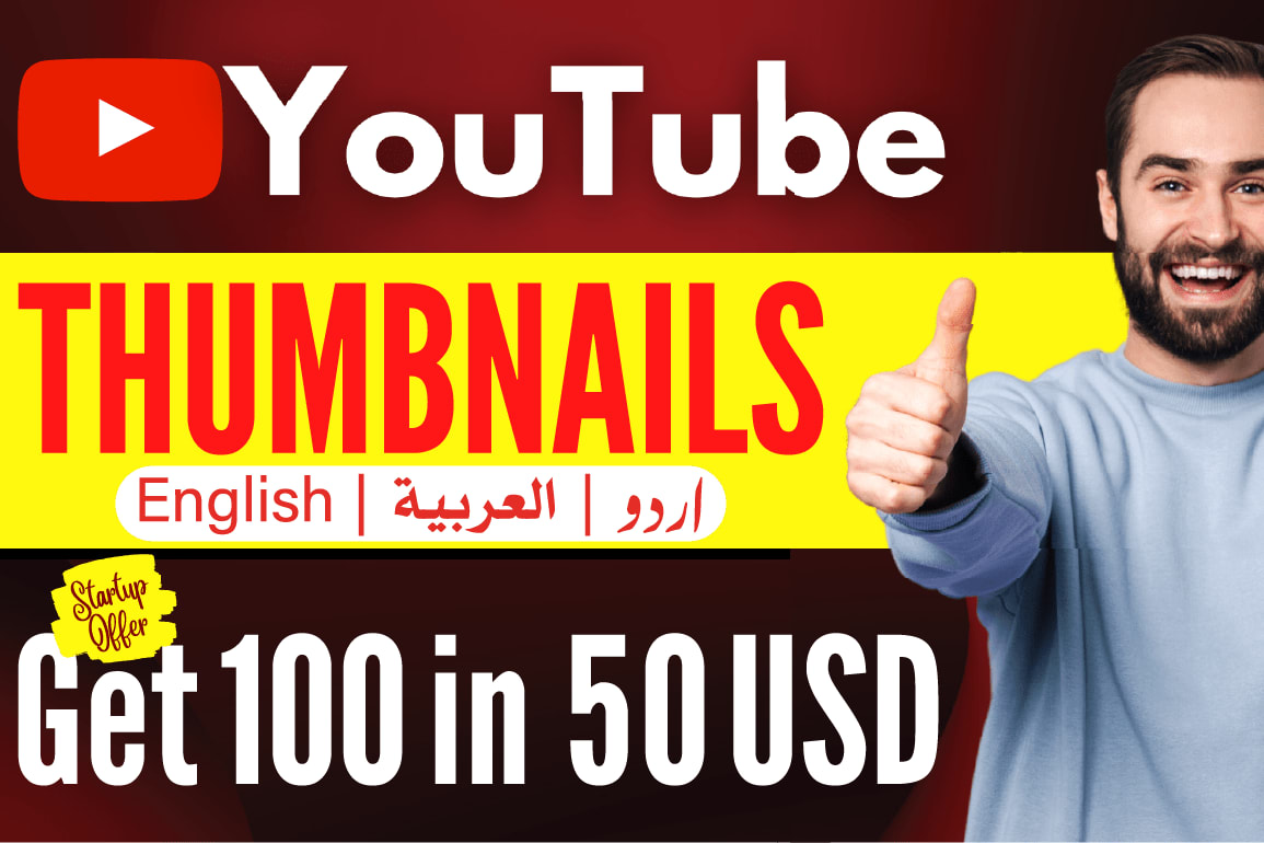 Portfolio for YouTube Thumbnail Design - Eng, Ar, Ur