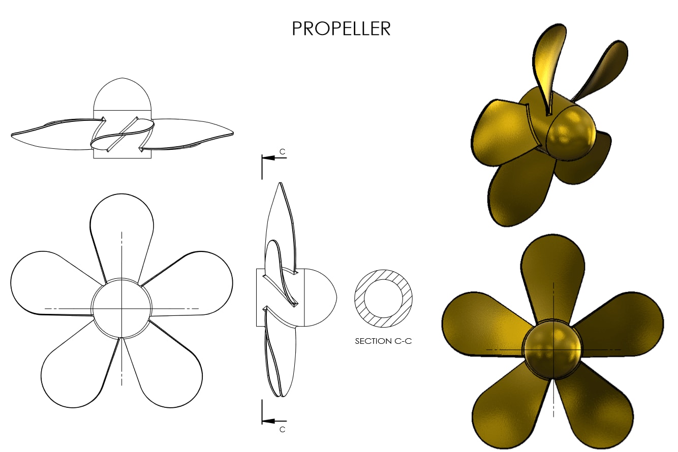 Portfolio for 3D CAD modeling using SOLIDWORKS