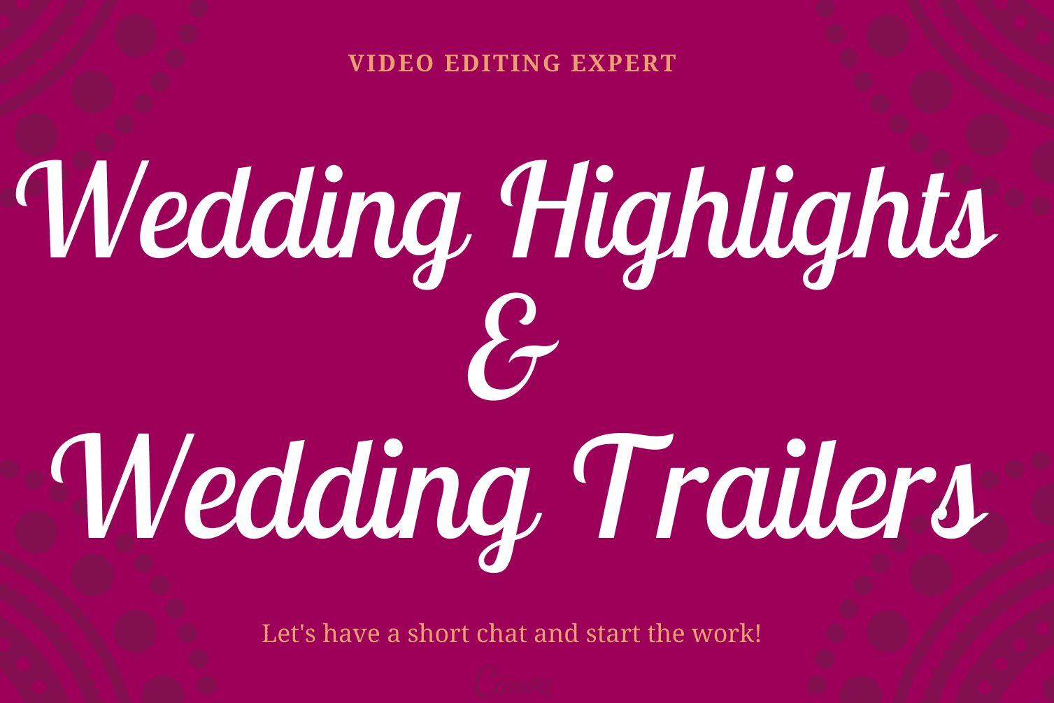 Portfolio for Wedding Highlights Video Editing