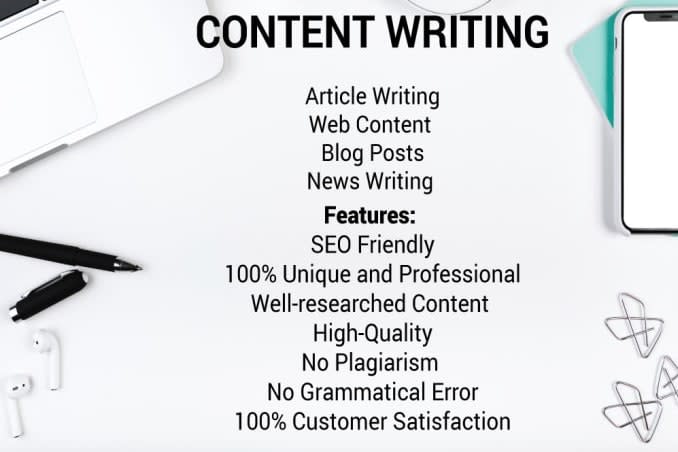 Portfolio for Content Writing