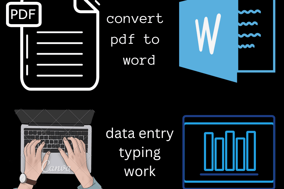 Portfolio for I will convert PDF to word, typing work