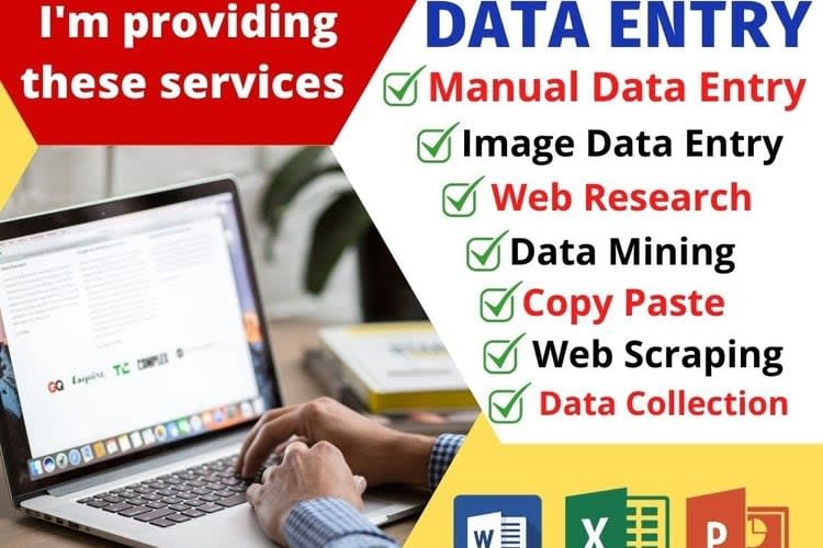 Portfolio for data entry service provider