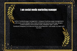 Portfolio for I am social media marketing manager