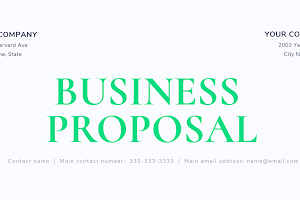 Portfolio for Business Proposal Writer, Plaining