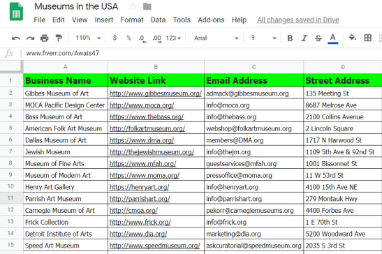 Portfolio for MS Excel, all types of Data entry