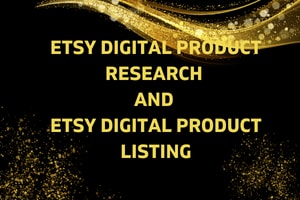 Portfolio for Etsy digital product and Etsy Listing