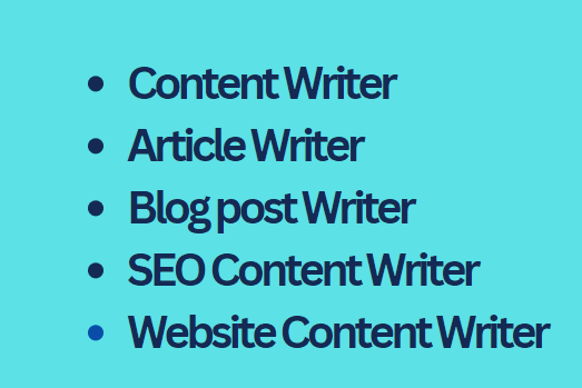 Portfolio for SEO  Creative Content Writing