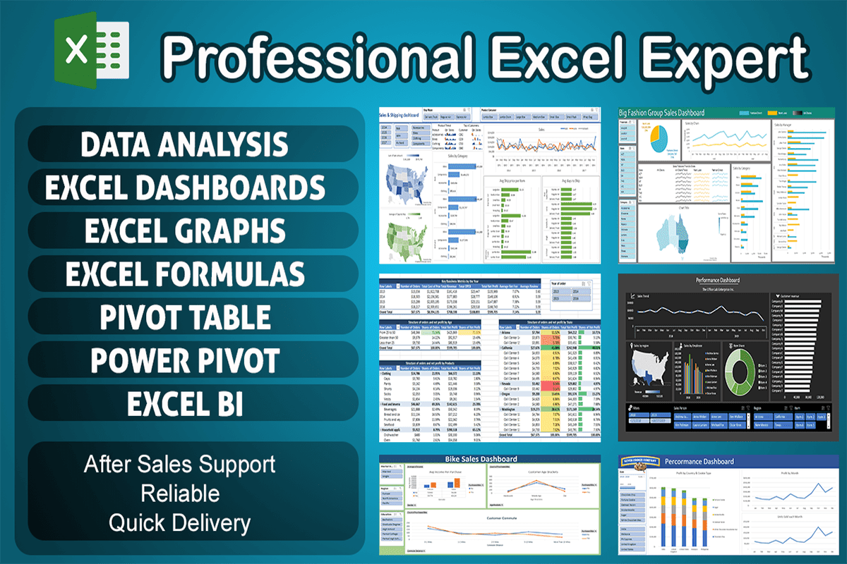 Portfolio for I will create excel graphs and charts