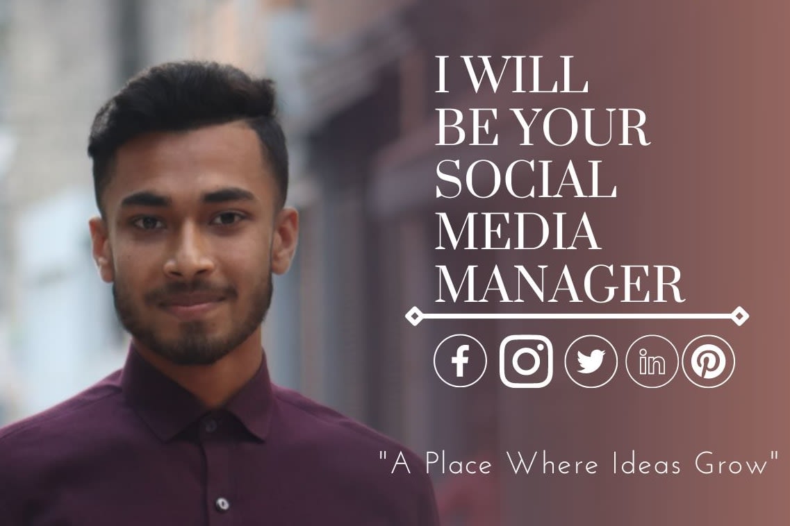 Portfolio for I will be your social media manager and