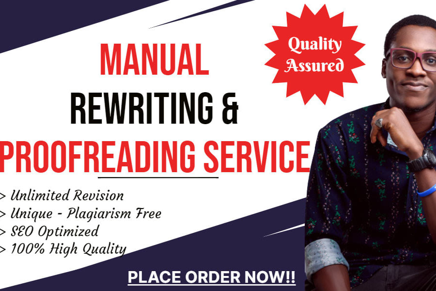 Portfolio for Rewriting & Proofreading