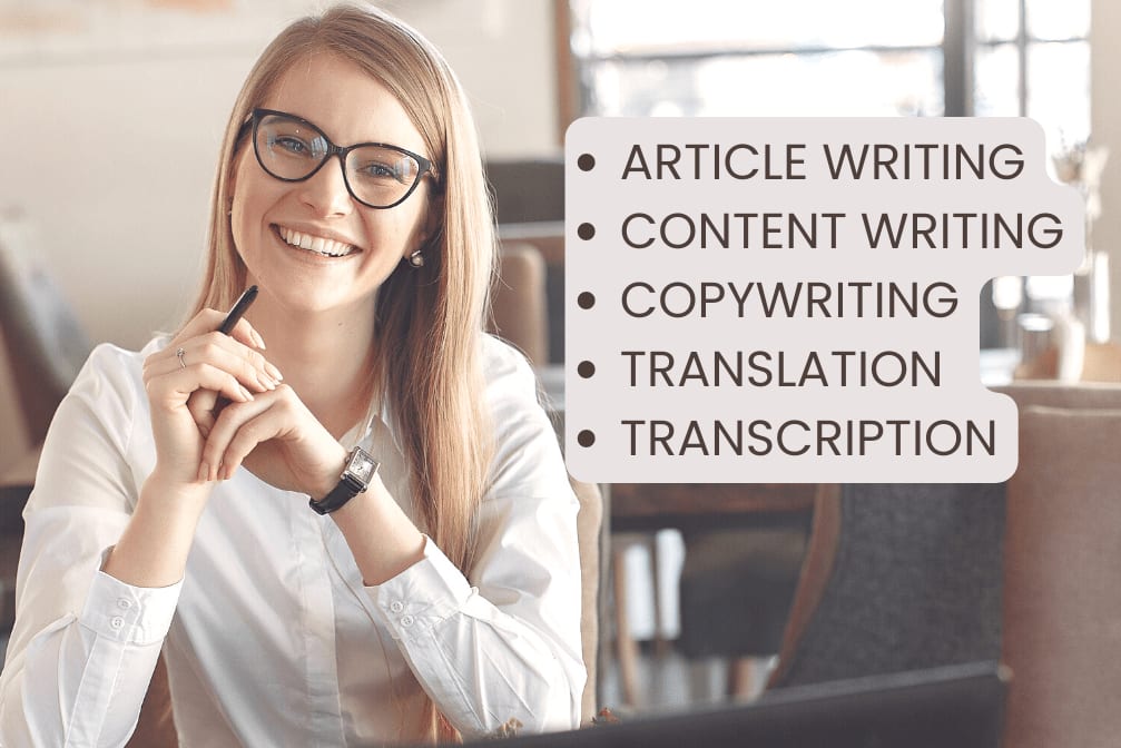 Portfolio for article content copywriting transcriptio