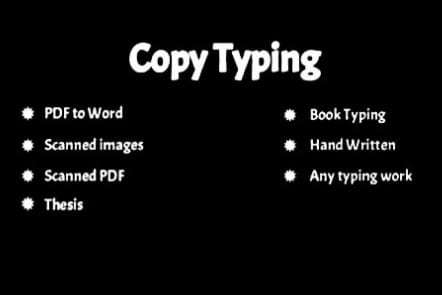 Portfolio for Data entry  , typing, copywriting,