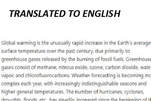 Portfolio for Translation of any language in english