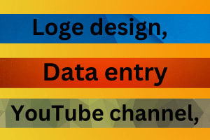 Portfolio for loge design, YouTube channel,data entry