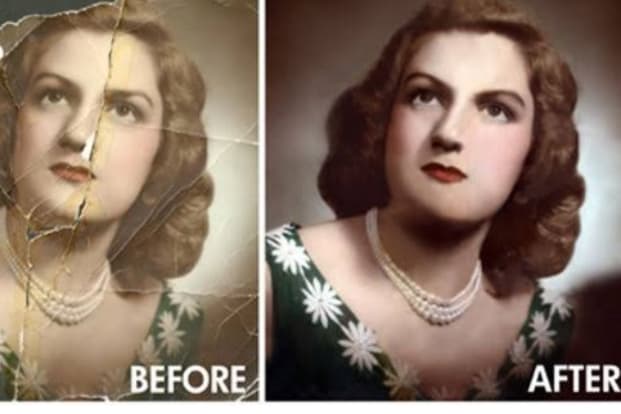 Portfolio for Photo restoration and watermark removal