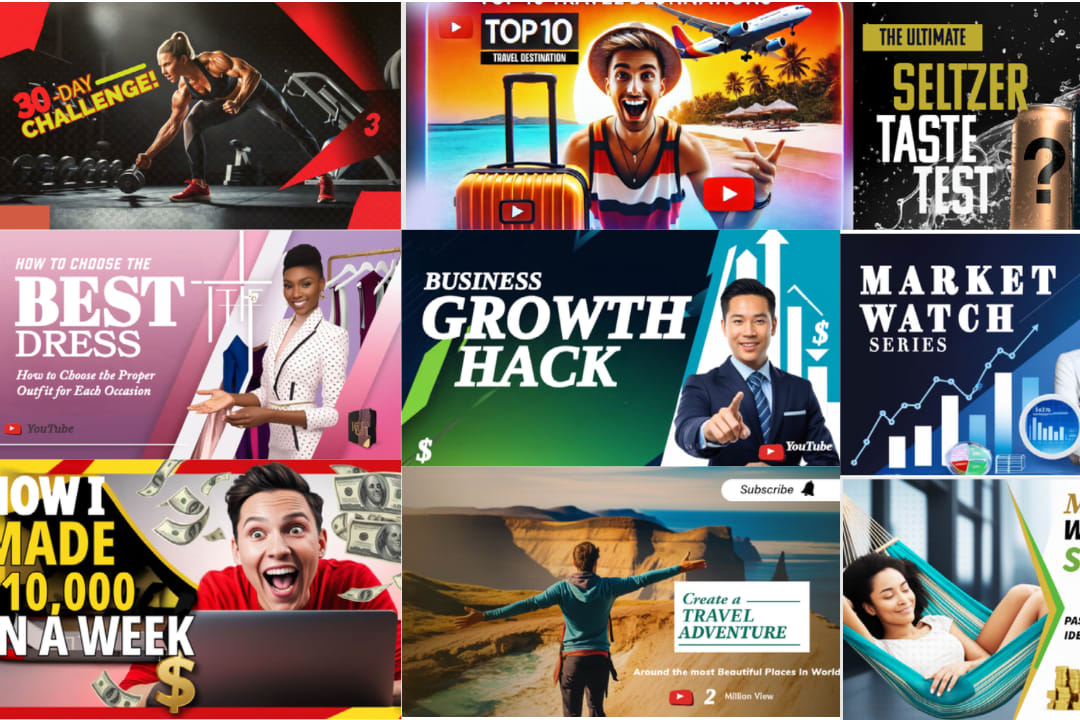 Portfolio for Youtube Thumbnail Designer