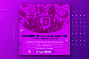 Portfolio for Custom Design & Animation for Streamers.