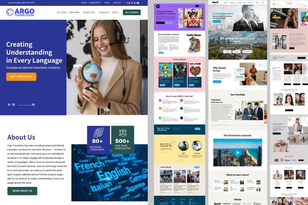Portfolio for Fantastic WordPress website for you