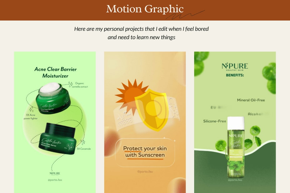 Portfolio for Video Editor