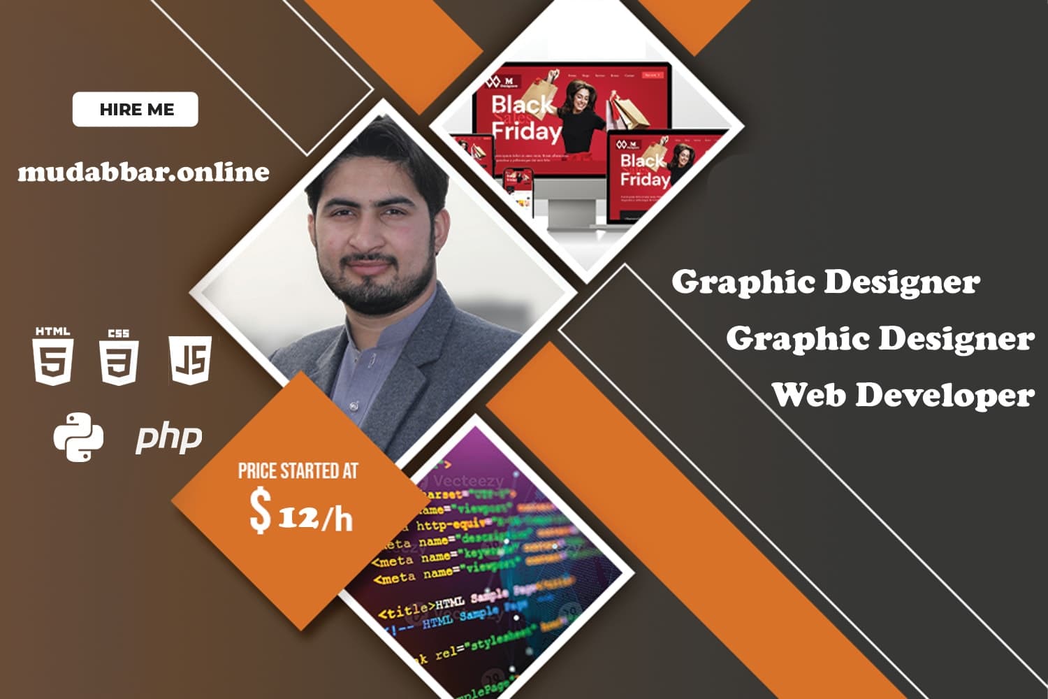 Portfolio for Web Developer,Digital Marketer, Designer
