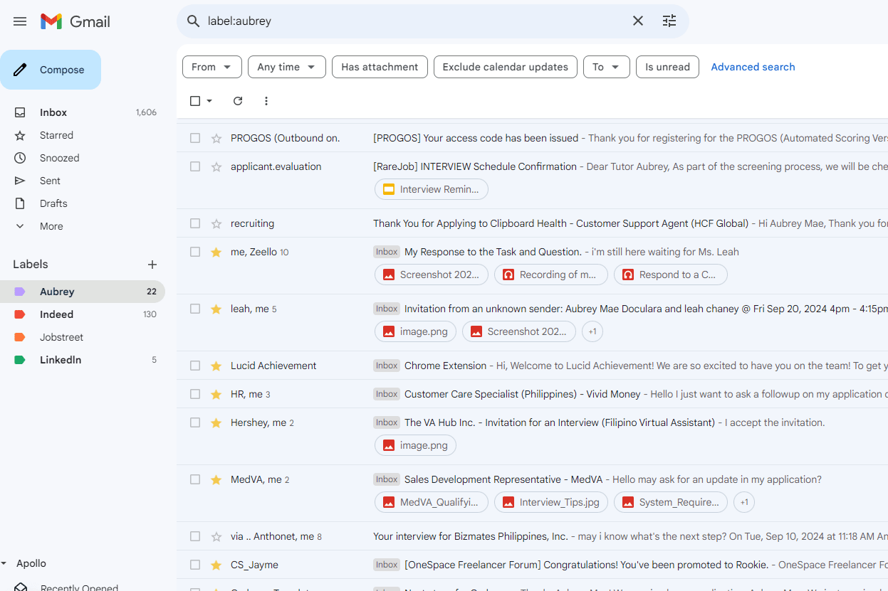 Portfolio for Inbox Management