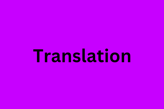 Portfolio for Translation