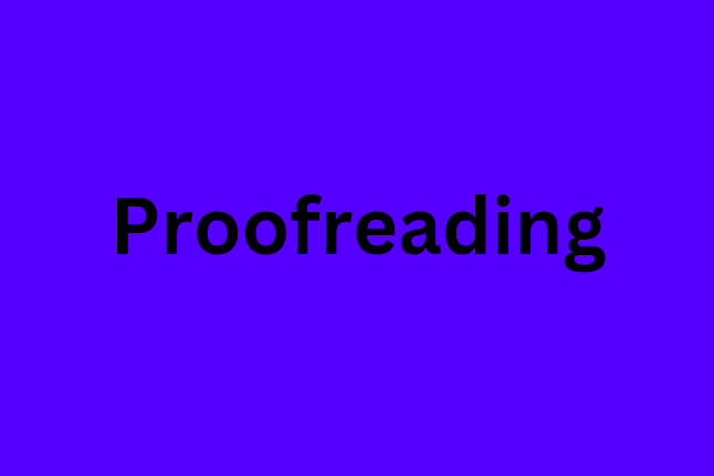 Portfolio for Proofreading